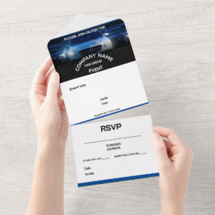 INVITATIE VOOR AUTO-BESTUURDERS AANpasbaar All In One Uitnodiging