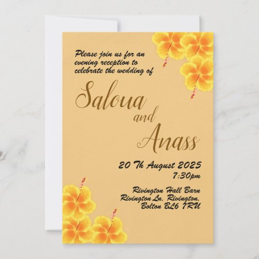 Invitatie wedding kaart (Voorkant)
