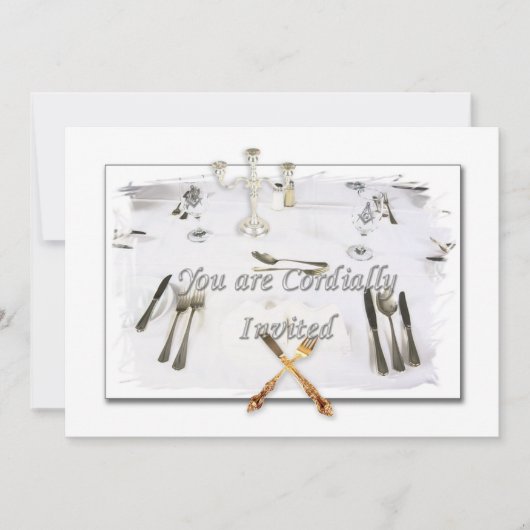 INVITATIEDINERKAARTEN KAART (Voorkant)