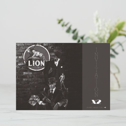 INVITATIEKARTON ORIGIN X2 DRESS PROHIBITIECODE KAART (Staand voorkant)