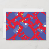 Invitaties bij de geboorte van het Kind van Rhino Kaart (Achterkant)