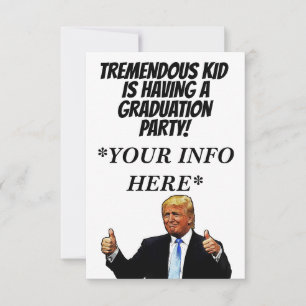 INVITATIES VAN DE DONALD TRUMP SCHOOL GRADUATION A SAVE THE DATE
