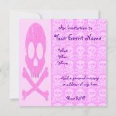 Invitaties van de roze huid kaart (Achterkant)