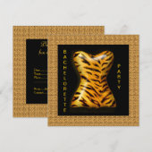 INVITATIES VAN MODERNE DIERAFDRUKBACHELORETTE KAART (Voorkant / Achterkant)