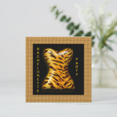 INVITATIES VAN MODERNE DIERAFDRUKBACHELORETTE KAART (Staand voorkant)