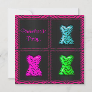 INVITATIES VAN MODERNE DIERAFDRUKBACHELORETTE KAART