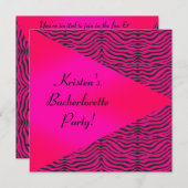 INVITATIES VAN MODERNE DIERAFDRUKBACHELORETTE KAART (Voorkant / Achterkant)