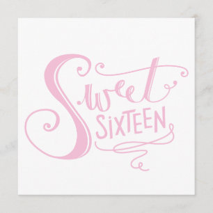 INVITATIES VAN PARTIJEN "SWEET 16" KAART