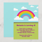 Invitaties voor regenboogdagen kaart (Voorkant / Achterkant)