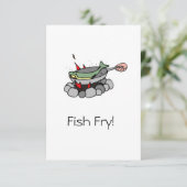 Invitaties voor visvissen kaart (Staand voorkant)