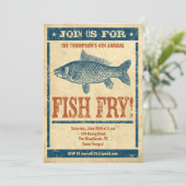 Invitaties voor visvissen kaart (Staand voorkant)