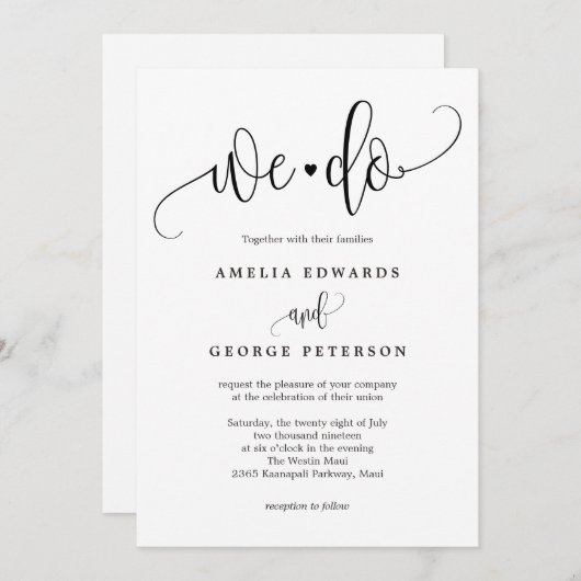 Invitation (Devant / Derrière)