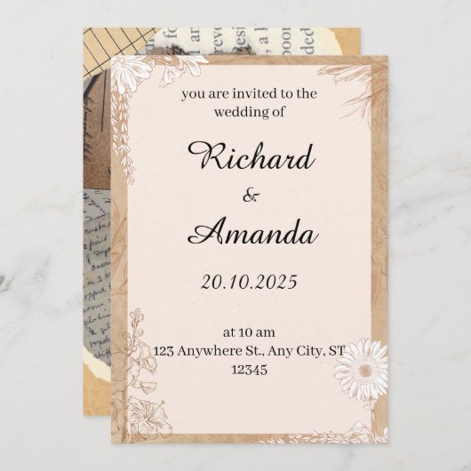 invitation (Devant / Derrière)