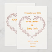 Invitation (Devant / Derrière)