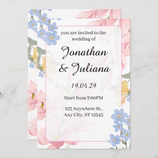 invitation (Devant / Derrière)