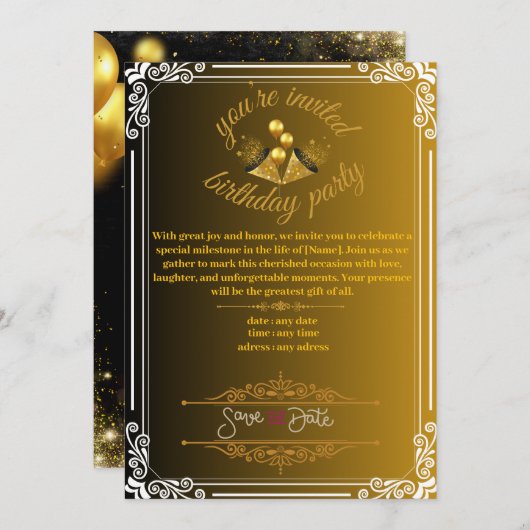 invitation (Devant / Derrière)