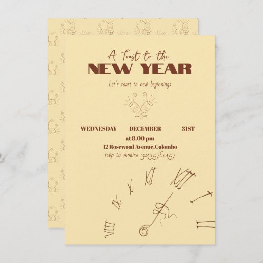 Invitation (Devant / Derrière)