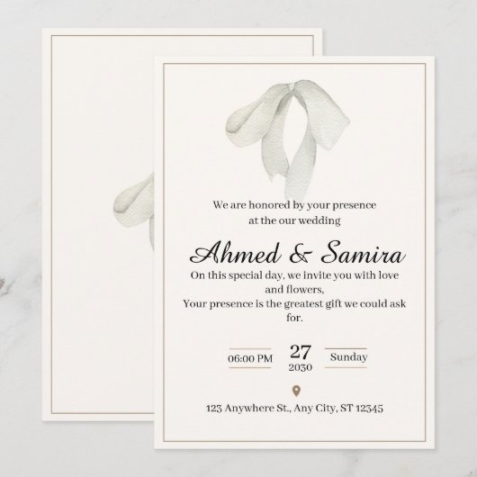 invitation (Devant / Derrière)