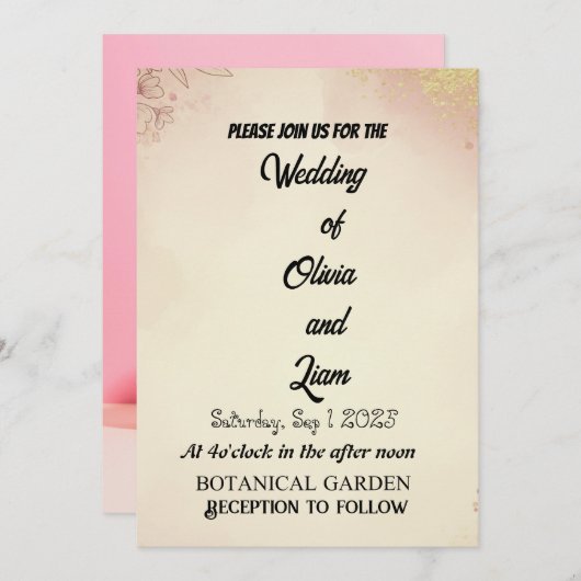 Invitation (Devant / Derrière)