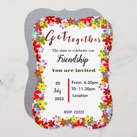 Invitation (Devant / Derrière)