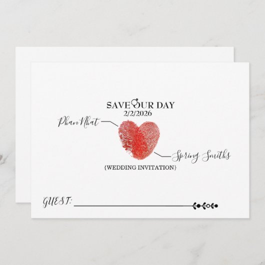 Invitation (Devant / Derrière)