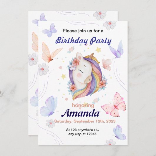 Invitation (Devant / Derrière)