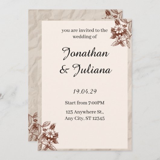 Invitation (Devant / Derrière)