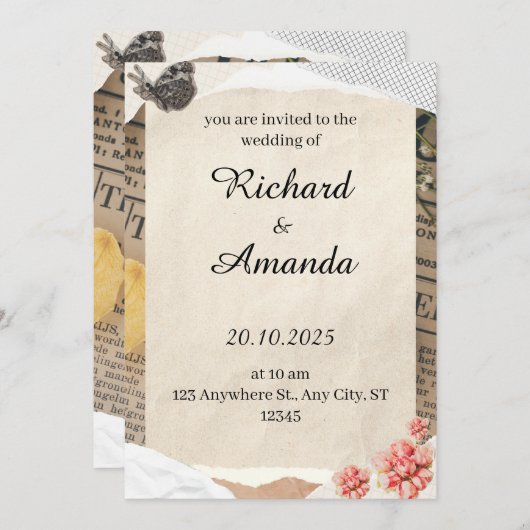 invitation (Devant / Derrière)