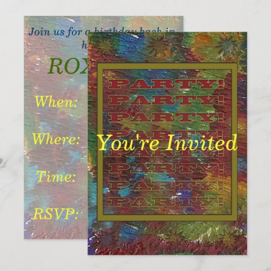 Invitation (Devant / Derrière)