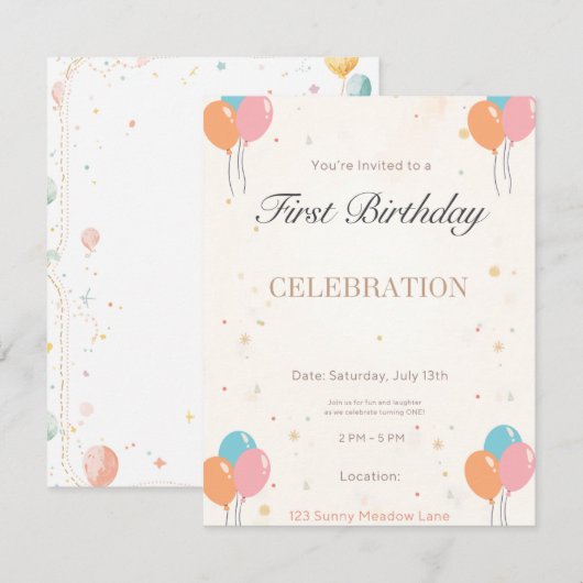 Invitation (Devant / Derrière)