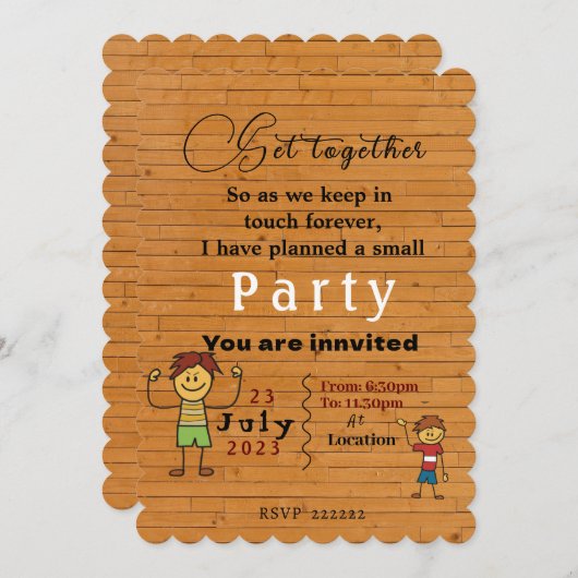 Invitation (Devant / Derrière)