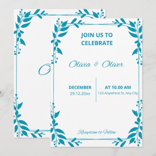 Invitation (Devant / Derrière)