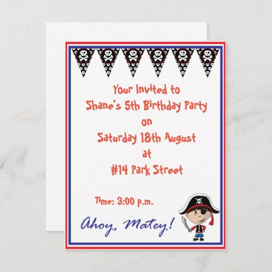 Invitation (Devant / Derrière)