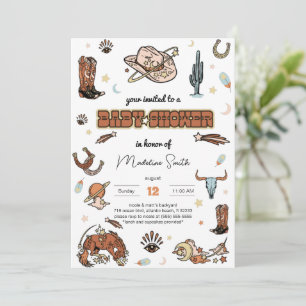 Invitation С de Western Rodeo Baby shower de owboy