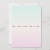 INVITATION かわいいピンクのゆるふわユニコーン♡女の子の誕生日パーティー (Dos)