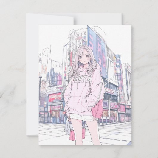 Invitation 【アイコン&待ち受け用】パステルピンクJK|寿司娘 GenerativeAI (Devant)