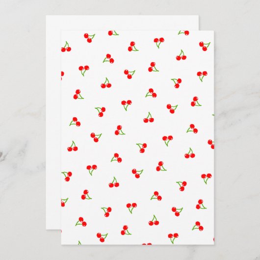 INVITATION チェリー（ホワイト） (Devant / Derrière)