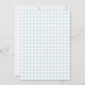 Invitation 001 Ciel Bleu Gingham Croix Bougie Baptême (Dos)