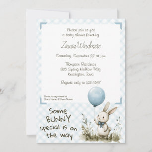 Invitation 001 Ciel Bleu • Some Bunny Special Baby Shower