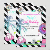 Invitation 001 Fête de fille adolescente thème tendance vsco (Devant / Derrière)