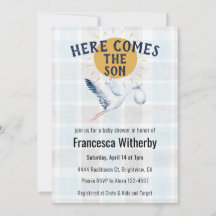 001 Sky 020 Fog Sun Plaid Stork Baby Shower