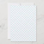 Invitation 001 Sky Blue Daisy Plaid Baby Shower (Dos)