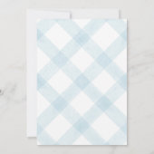 Invitation 001 Sky Blue Teddy Bear Gingham Baby Shower (Dos)
