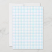 Invitation 002 Colombe Céruléenne Botanique Croisée Gingham B (Dos)