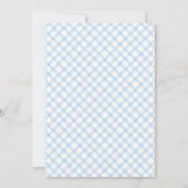 Invitation 003 Cobalt Blue Floral Daisy Plaid Baby Shower (Dos)