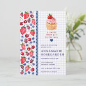Invitation 005 Iris Gâteau Cupcake Fête Prénatale Tache Viole (Debout devant)