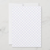 Invitation 005 Iris Jaune Daisy Noeud Gingham Baby Shower (Dos)