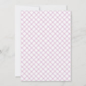 Invitation 006 Fête de thé bébé mignon gingham violet vin (Dos)