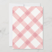 Invitation 007 Red Teddy Bear Gingham Baby Shower (Dos)