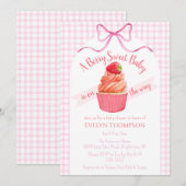 Invitation 009 Baie de Fuchsia Douce Fête de Naissance de la (Devant / Derrière)